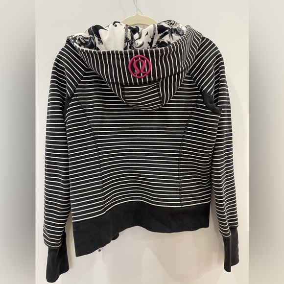 Lululemon Striped Floral Brisk Bloom Scuba Hoodie Size 6 - Picture 6 of 10